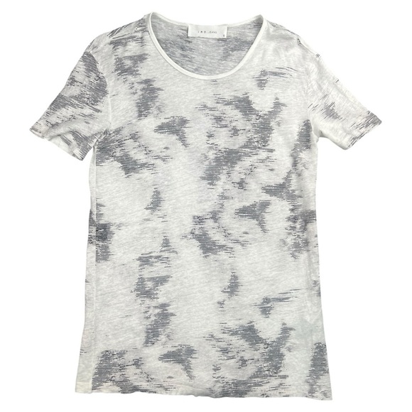 IRO Jeans Women’s Bertina Linen Tee In The Color Blue Print Size S - Picture 1 of 7